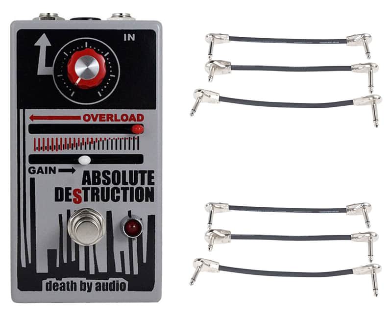 Death By Audio Absolute Destruction Fuzz + 2x Gator Patch Cable 3 Pack image 1