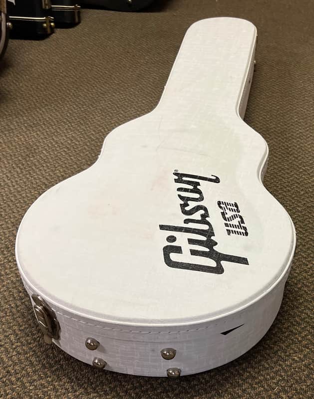 Rare White 90's Gibson USA Les Paul Hard Case, w/ Shroud | Reverb