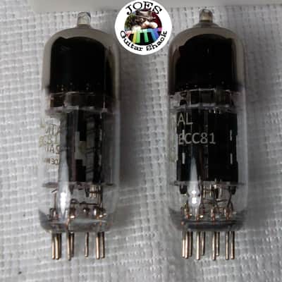 1960's National 12AT7 6201 ECC81 Triple Mica Long Black Ribbed Plate "Super Strong Match Pair Tubes" 7000+ of 5500 = 120% The Best Sounding 12AT7 & Extremely Rare For Guitar Bass & Hi Fi Amps! #61 image 4