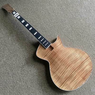 Custom Tiger Maple Top Guitar Mahogany Body and Neck, Rosewood Fingerboard Fretboard Set image 3