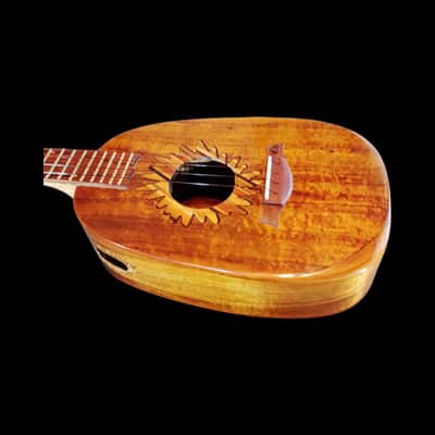 Solid Koa Pineapple Tenor Ukulele with Hardwood Inlays image 2