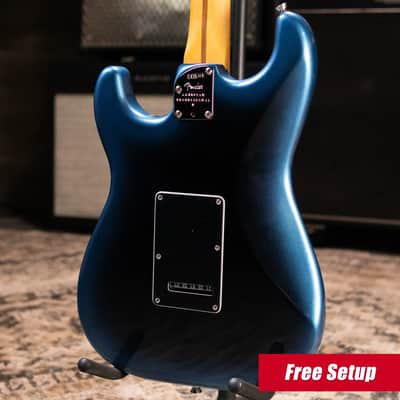 Fender American Professional II Stratocaster Electric Guitar - Dark Night with Hardshell Case image 2