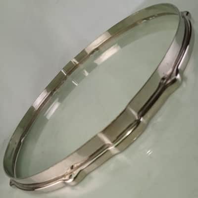 Leedy 15"Broadway Standard"Stick-Chopper Nickel NOB Snare Drum Resonant Rim/Hoop image 5