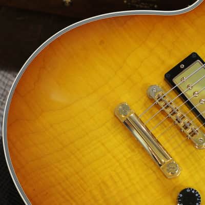 2015 Gibson Custom Shop Les Paul Custom Figured Electric Guitar Iced Tea Burst + COA OHSC image 5