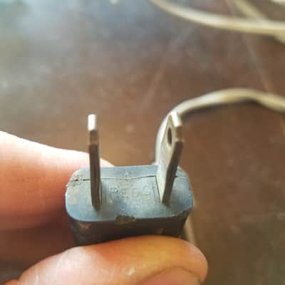 REGO one (1) 117V Power Cord Electric Cable cut Vintage non-polarized grey, black 1940s-1960s image 5