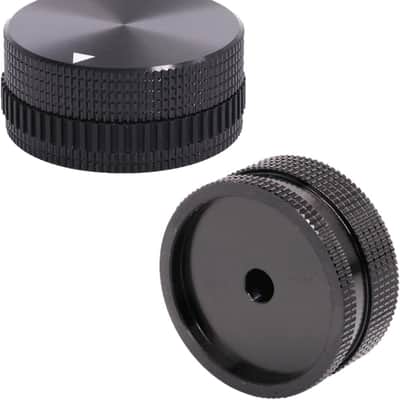 Aluminum Alloy Potentiometer Control Knob Volume Audio Electric Guitar Bass Screw Type,6 mm Dia Hole,40x18mm,Black image 2