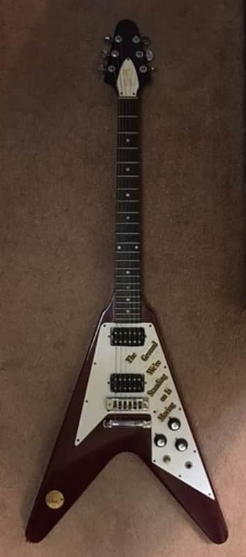 Gibson Flying V Medalian Model 1972 Cherry Red woodgrain Stain image 1
