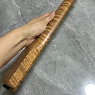 Wheel truss AAAA 22fret Roasted Flame Maple Electric guitar neck part locking nut image 4