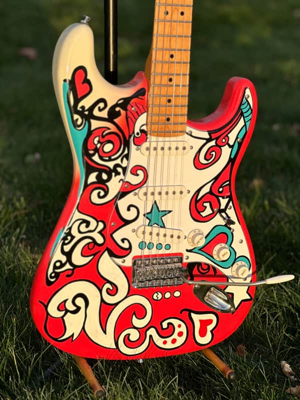Partscaster Jimi Monterey Strat - Hand painted image 1