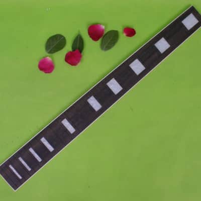Unfinished Electric Guitar Ebony Fretboard 22 Fret Guitar Neck 24.75 Inch White Block Inlay (22fret 24.75 inch) image 2