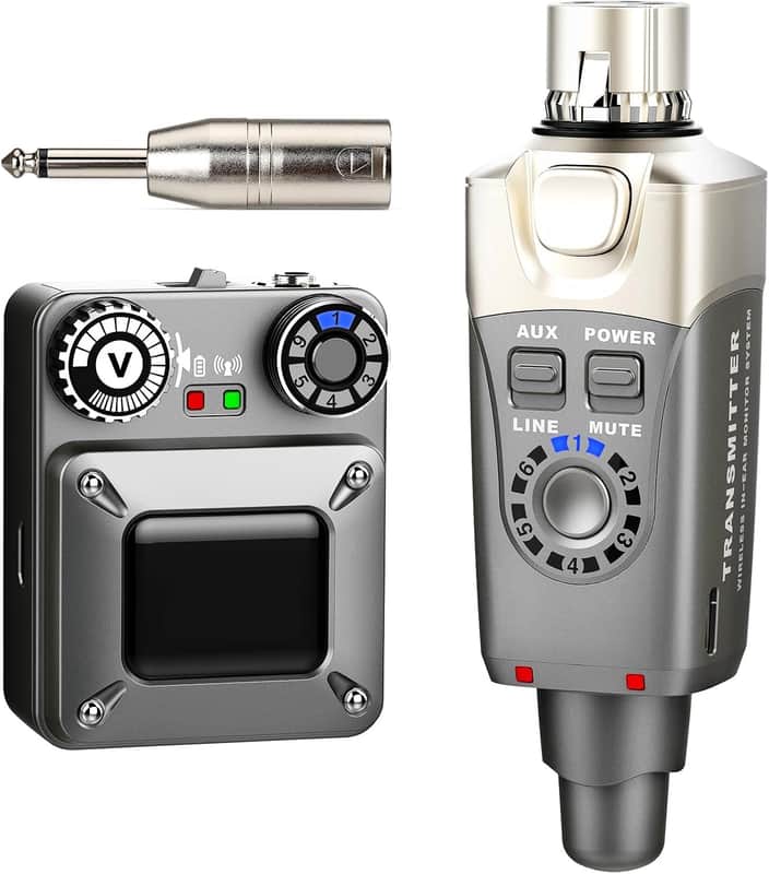 Wireless in-Ear Monitor System Professional IEM System Transmitter and Beltpack Receiver for Studio, Band Rehearsal,Live Performance image 1