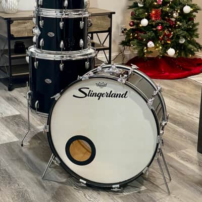 Slingerland Vintage drums 24/18/14/13 70s - Black image 1