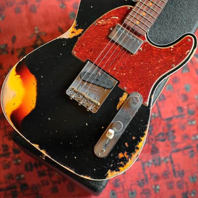 Fender Custom Shop Limited Edition Reverse '60s Tele Custom Heavy Relic Aged Black over 3 Tone Sunburst #R125883 image 20