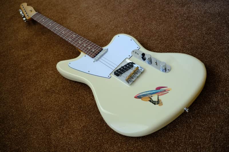 Warmoth Jazzcaster Telemaster Offset Telecaster Olympic White Fender Vintage 64 pickups Pau Ferro image 1