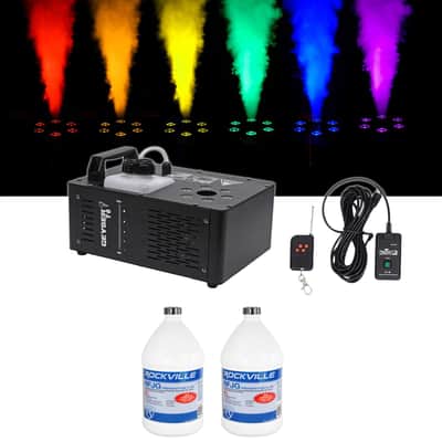 Chauvet DJ Geyser T6 Fog Machine Fogger, RGB Pyrotechnic Light FX+Remote+Fluid image 1