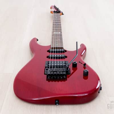 1996 ESP Mirage Superstrat SSH Trans Red w/ Floyd Rose, Hangtags image 11