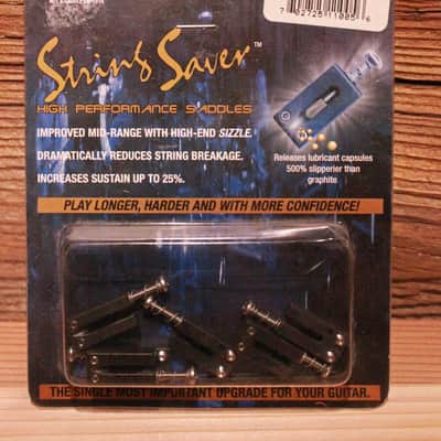Graph Tech String Saver Originals Saddles Set Strat Style Elite 3 + 3, 2 1/16" string spacing (PS-8002-00) image 1