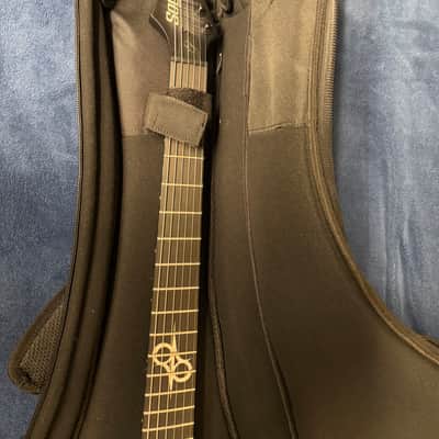 2021 Solar Guitars V1.6AFBB Flying V in Flame Black Burst with Gigbag image 4