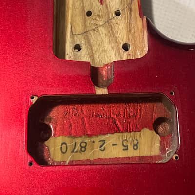 1983 Matsumoku Era Made in Japan Kramer Focus 2000 Candy Apple Red Guitar Body Floyd Ready image 8
