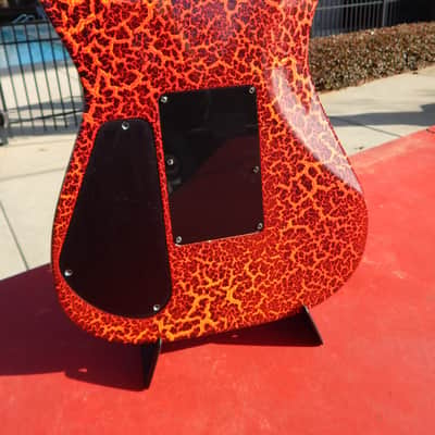 Jackson Dinky 1988 Fire Lava Crackle Signed By Grover OHSC image 6
