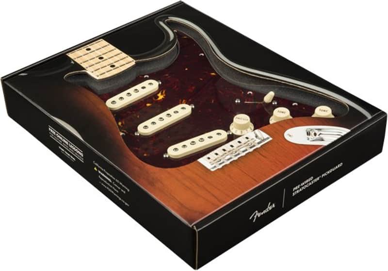 Fender Pre-Wired Strat Pickguard, Original '57/'62 SSS, Tortoise Shell 11 Hole PG image 1