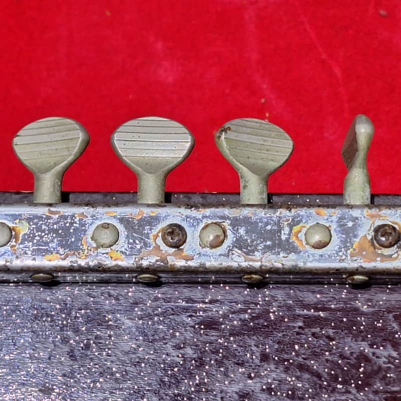 1950’s Danelectro Silvertone 6 In A Row Tuners Nickel