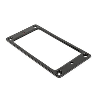 Brio 2 x Metal Humbucking Pickup Ring Set Black & Mounting Screws image 3