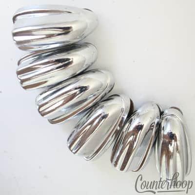 *Pearl 6x Tom Drum Lugs Chrome Metric 1 9/16" Wood-Fiberglass Vintage 70s Japan* image 2