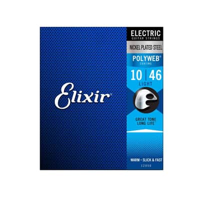Elixir Strings Electric Guitar Strings, 6 String,  Light POLYWEB Coating 12050 (.010 - .046) image 1