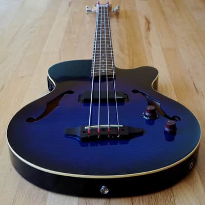 Yamaha BEX4 Hollowbody Acoustic Electric Bass Guitar w/ Piezo Pickup & Hardshell Coffin Case image 7