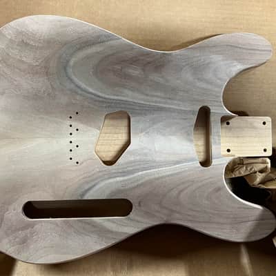 Saylor Double Cut Walnut Burl/Alder Telecaster Body image 1