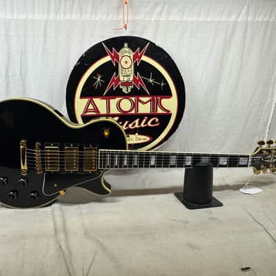 Gibson Custom Shop LPB-3 lpb3 Les Paul Custom Guitar with COA + Case - Ebony / Black image 3