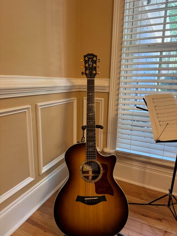 taylor 414ce tobacco sunburst Platinum Grand Auditorium Acoustic-Electric Guitar finish body that enhances its aesthetic appeal while maintaining durability Taylor 414ce Custom 2023 -