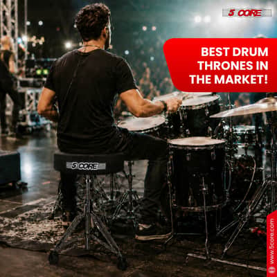 5 Core Drum Throne w 4.5" Padded Stool Adjustable Drummer Chair image 8