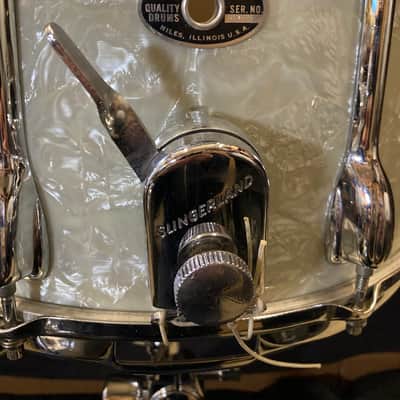 Slingerland - 10x14" No. 142 Marching Snare Drum, 1968–1972 - Marine Pearl image 5