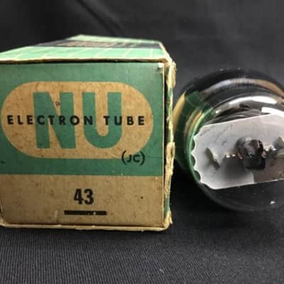 NOS NATIONAL UNION TYPE 43 Black Plate POWER VACUUM TUBE Tested USA P.1314-D image 4