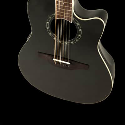 Ovation 2751AX-5-G Pro Series Standard Balladeer 12-String Deep Contour Acoustic-Electric Guitar Black image 8