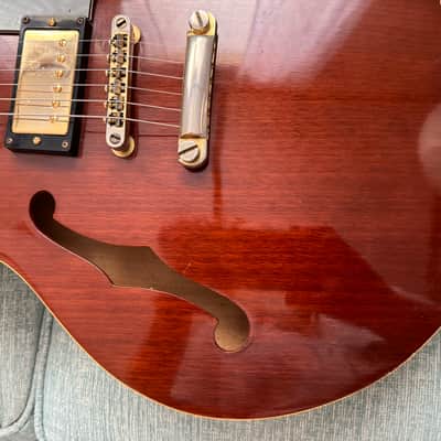 Extremely Rare: Hondo II Professional Japan H-1060 Semi-hollow 1981 - Wine image 3