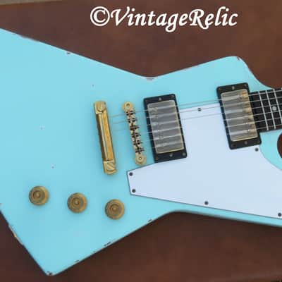 aged RELIC 2018 Gibson Explorer KERRY GREEN Historic Conversion DiMarzio PAFs  7.5# image 1