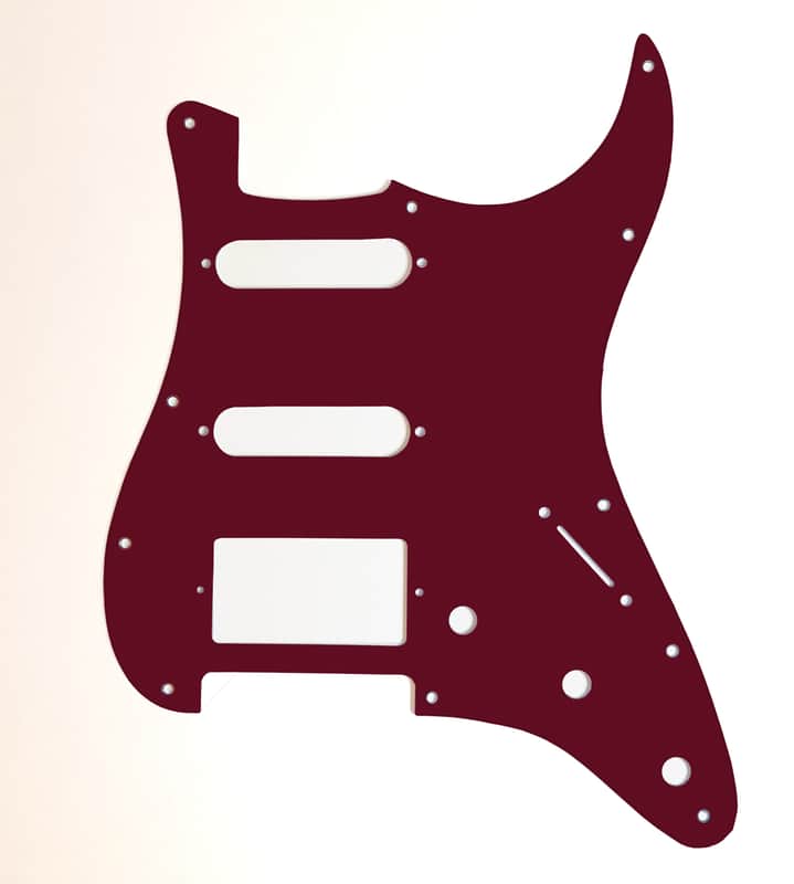 Carmedon Electronics Stratocaster Pickguard 2021 Oxblood Maroon HSS image 1