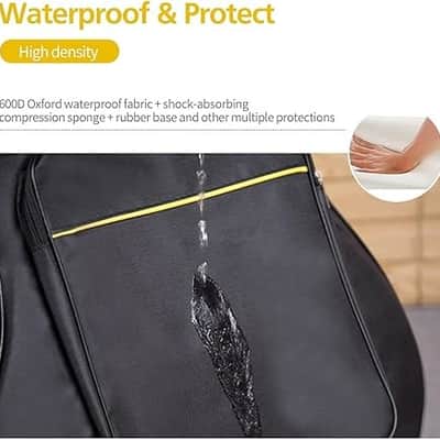 Guitar Bags - 1/2/3 Pack Gig Bags, 38-41 Inch Electric & Acoustic Guitar Case, Waterproof Oxford, Two Pockets image 3