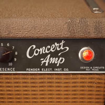1962 Fender Concert Amp 6G12-A Brownface 4x10 Combo Amp  #59034 image 8