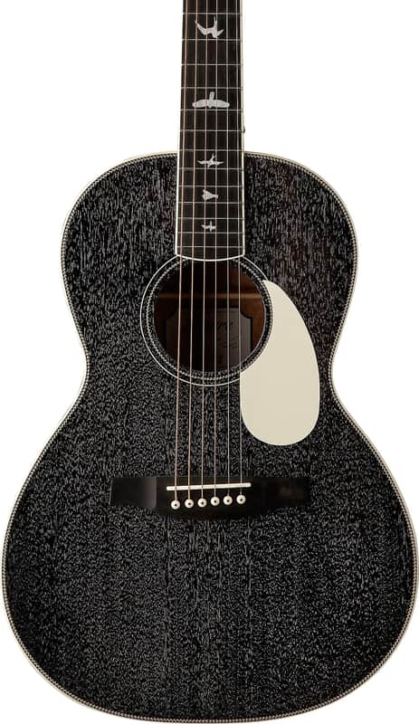 PRS SE P20E Parlor Acoustic-Electric Guitar, Solid Mahogany Top, Dog Hair Satin Black image 1