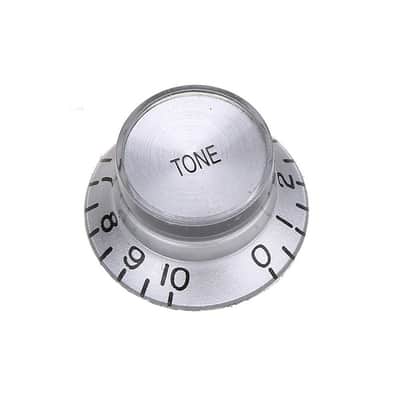 Silver Imperial Top Hat Bell Reflector 2 Volume 2 Tone Knobs Set for USA Gibson Les Paul SG Electric Guitar image 2