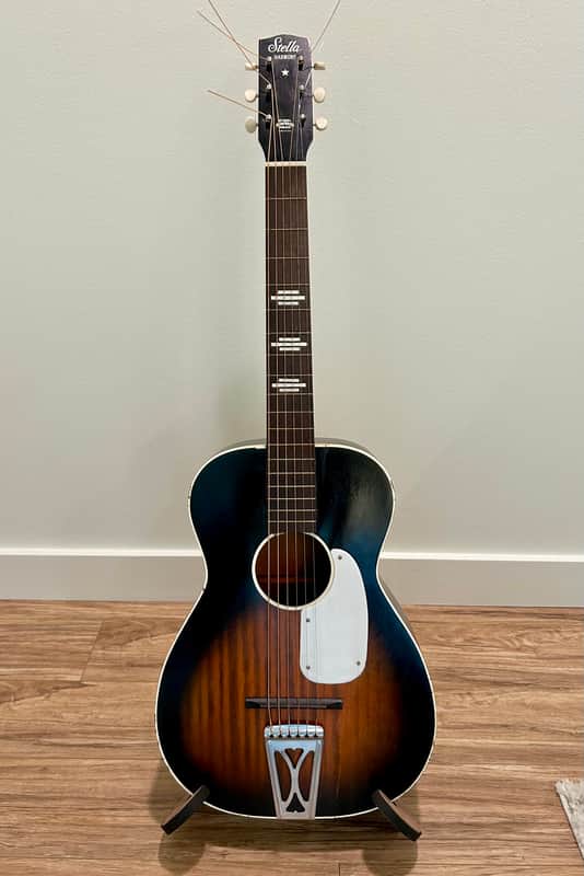 Harmony H929 Stella 1960s Sunburst Parlor Guitar image 1