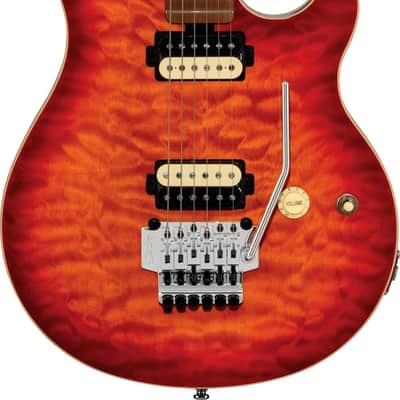 Sterling AX50QM Axis Electric Guitar, Roasted Maple Fingerboard, Lava Burst image 1