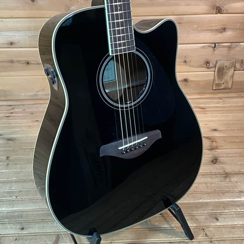 Yamaha FGC-TA TransAcoustic Acoustic Guitar - Black image 1
