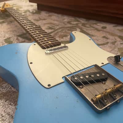 LSL T Bone Tele Masterbuilt By Chris Fleming Lake Arrowhead Blue image 2