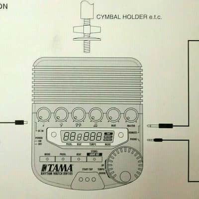 Tama RW105 Rhythm Watch Programmable Metronome, Drumcomputer, hochwertig, präzise, mit Ledertasche image 3