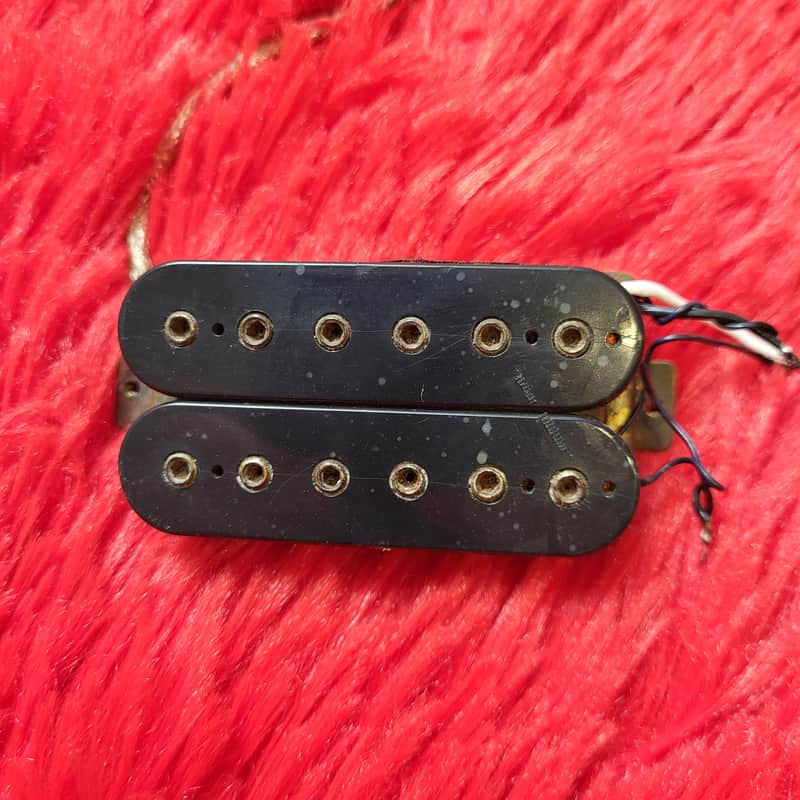 DiMarzio DP100 Super Distortion 1977 - Double Black - 2 Conductor - Brass Baseplate - Not Functioning Both Coils Open image 1